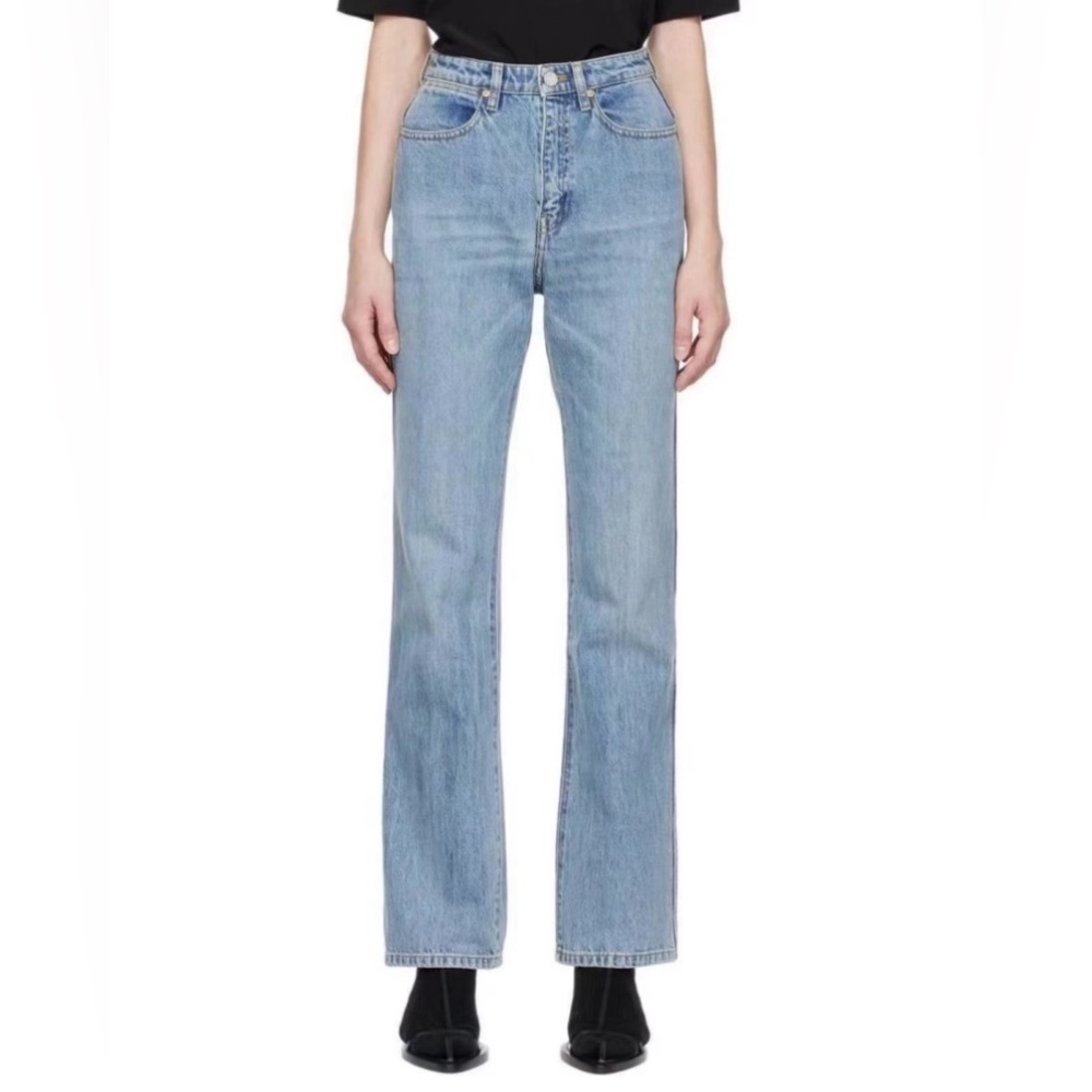 Joseph Fulham High-Rise Relaxed Straight Jeans with Slight Flare Size 27